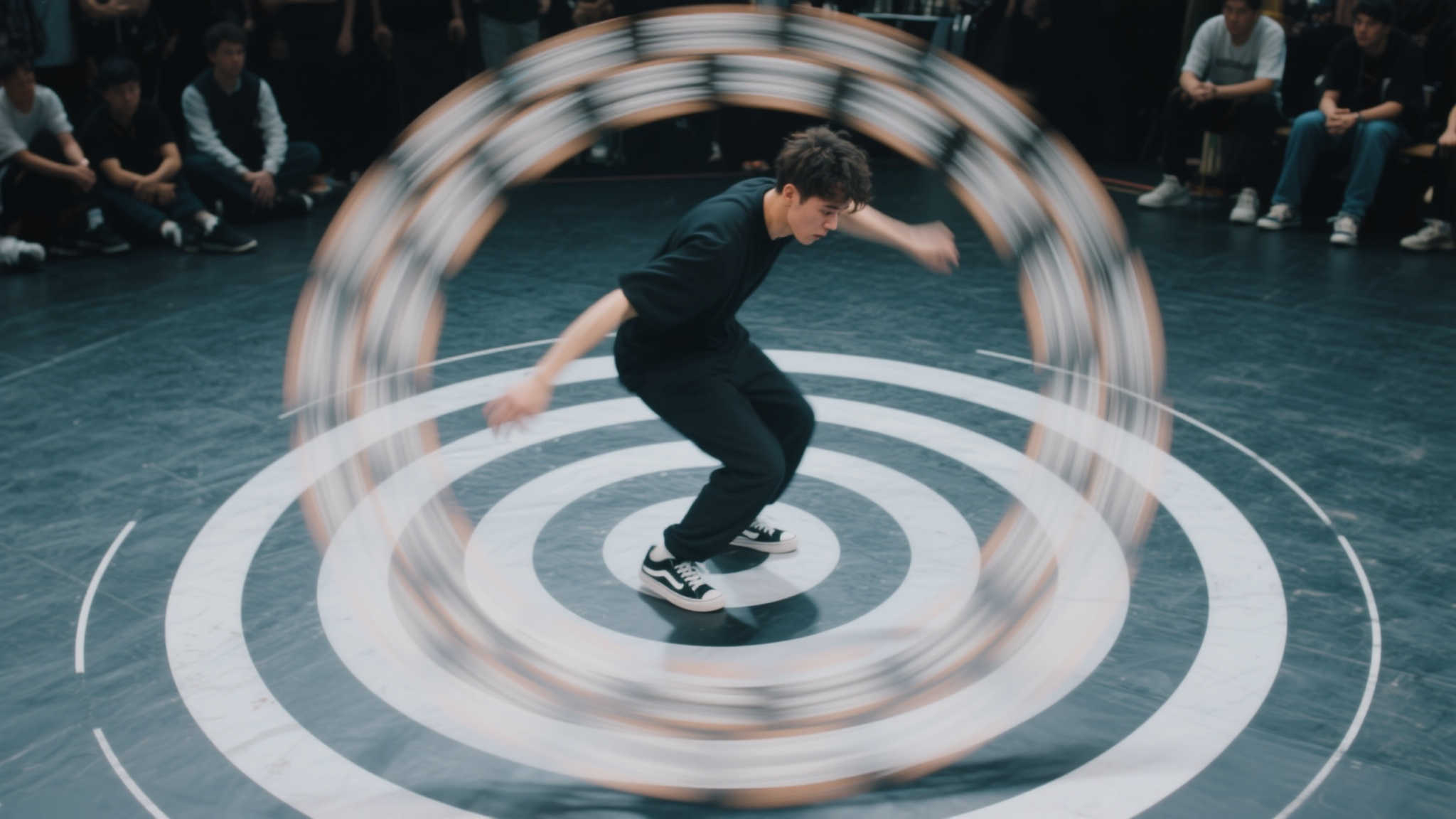 小伙自行车特技惊艳全场，动作行云流水，网友惊叹：究竟转了多少圈？